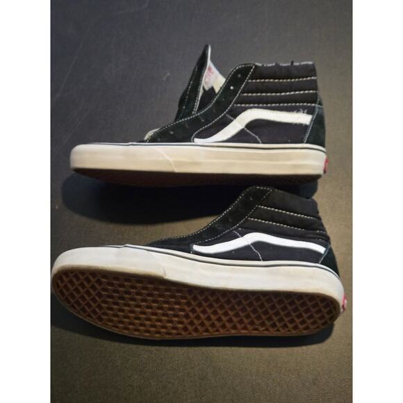 Vans Sk8-Hi Shoes Unisex different Sizes 8 & 9 Black White High Top no laces - Picture 5 of 5